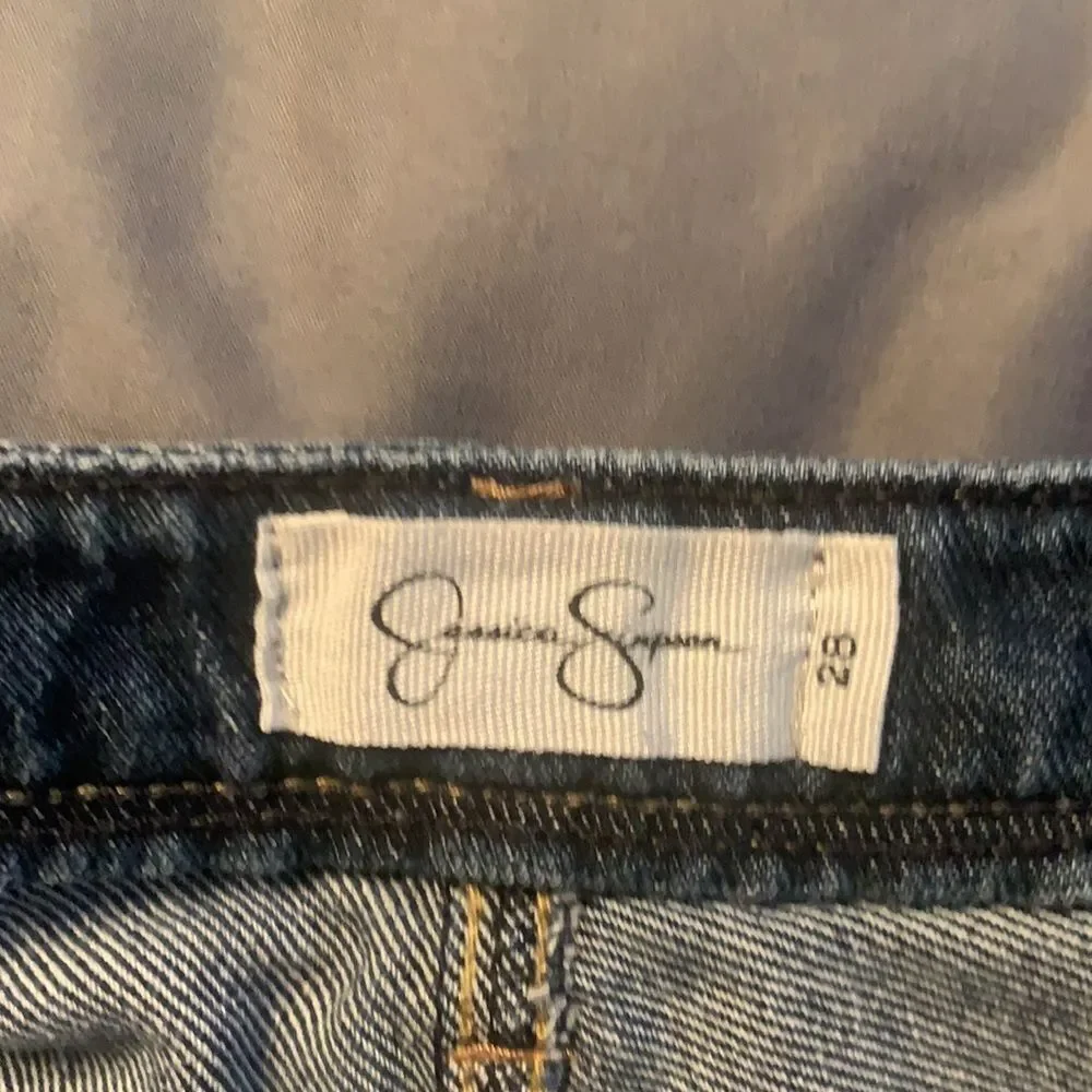 Jessica Simpson Adorn High Waist Denim Skirt Size 28‎ 30 4 / 6